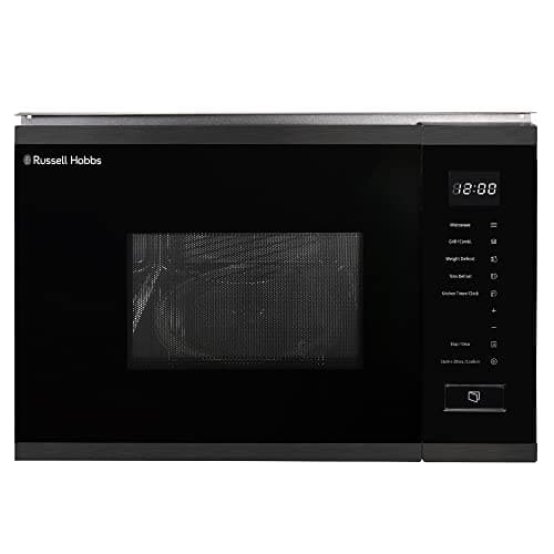 Image of Russell Hobbs Built in 20 Litre Touch Control Digital Microwave with Grill, Defrost Setting, 5 Power Levels, 8 Autocook Settings, Dark Steel, 1 Year Guarantee RHBM2002DS