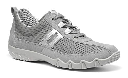 Image of Hotter Women's Leanne II Shell Grey Multi Lace Up Trainers, 6.5