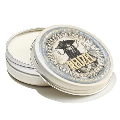 Image of Reuzel Wood and Spice Beard Balm - Shea Butter and Argan Oil - Features a Masculine Scent - Helps to Reduce Itchiness and Beardruff - Formulated to Soften Coarse Hair and Tame Rogue Hairs - 35 g