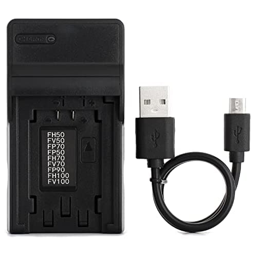 Image of Norifon NP-FH50 USB Charger for Sony DCR-DVD108 DCR-DVD610 DCR-DVD105 DCR-HC21 DCR-HC52 DCR-HC38 DCR-SR45 DCR-SR47 DCR-SX85 DCR-SX45 DCR-SX44 HDR-SR11 HDR-SR12 HDR-XR160 Camera and More