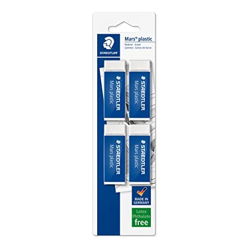 Image of STAEDTLER 52650BK4DA - Mars Plastic Eraser (Pack of 4)