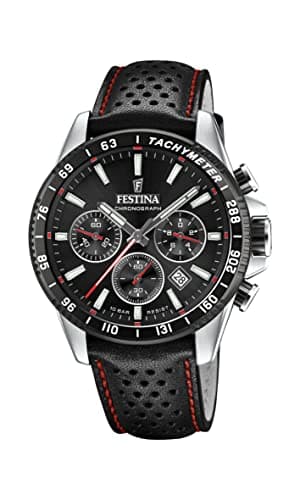 Image of Festina Chronograph Watch with Leather Strap F20561/4