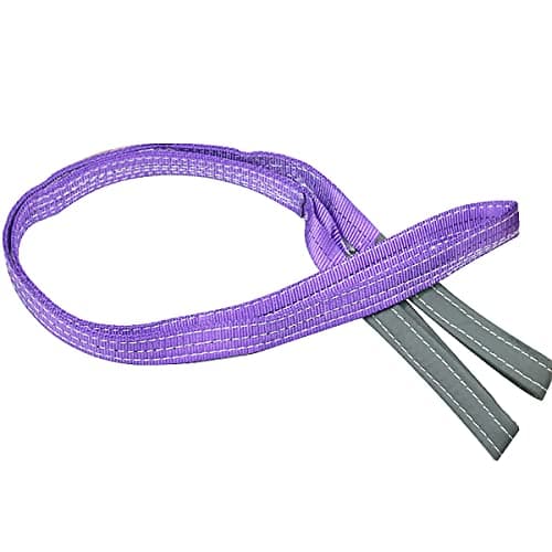 Image of Duplex Polyester Webbing Lifting Heavy Duty Flat Cargo Sling Strap Anti-Cut and Anti-Abrasion Treatment Rigging Lifting Straps for Moving Storage 1T 2M Purple