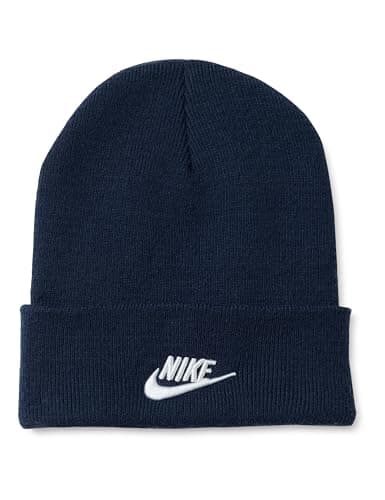 Image of Nike Kids Peak Tc FUT Beanie Hat, Midnight Navy/White, One Size