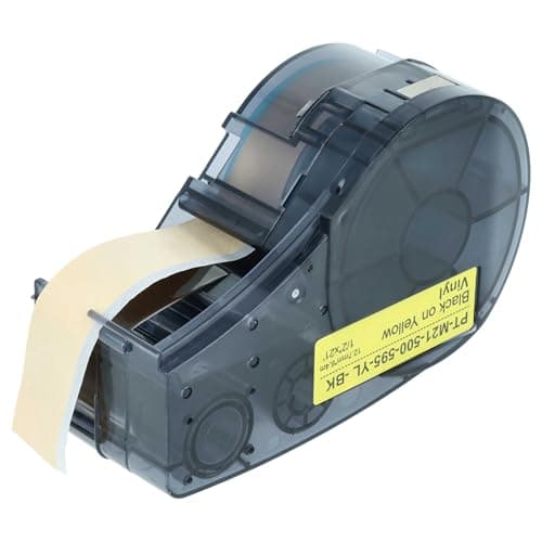 Image of vhbw Label Tape Compatible with Brady BMP21, BMP21-LAB, BMP21-PLUS, ID PAL, LABPAL Label Printer 12.7mm Black on Yellow, Vinyl