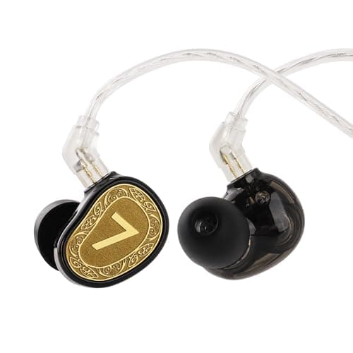 Image of Linsoul 7Hz Elua Ultra In Ear Monitor, Dual Dynamic Driver Earphone, HiFi Wired IEM Earbuds with High-purity Oxygen-free Copper cable for Musicians Audiophiles (Gold)