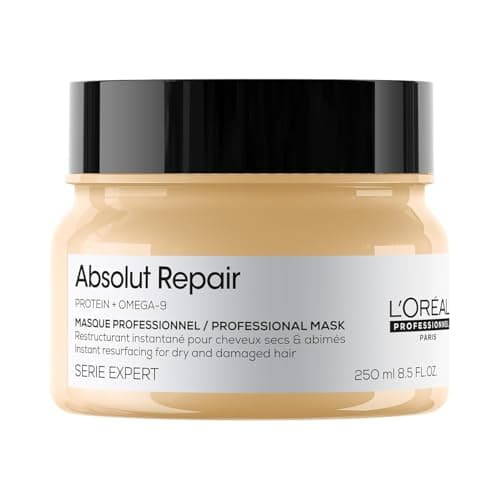Image of L’Oréal Professionnel | Mask, With Protein And Gold Quinoa for Medium-Thick Dry And Damaged Hair, Serie Expert Absolut Repair, 250 ml