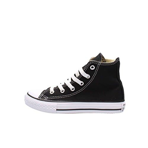 Image of Converse All Star Hi Canvas Infant Trainers Black White - 6 Infant UK
