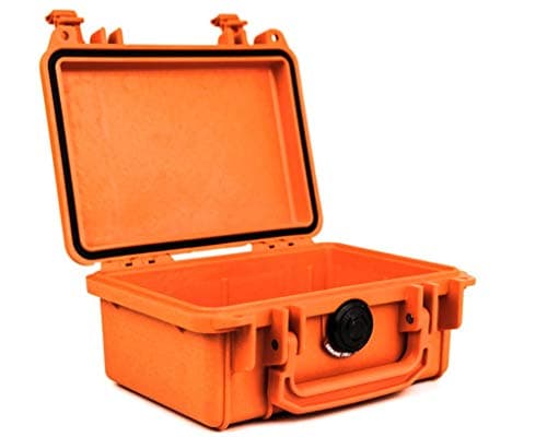 Image of PELI Protector 1120 Impact Resistant Case, IP67 Watertight and Dustproof, 5L Capacity, Made in US, No Foam, Orange