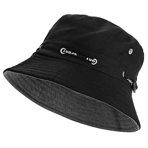 Image of ITODA Bucket Cap Wide Brim Sun Hat UPF50+ Summer Beach Hat Women Men Fishing Hats Sunbonnet Foldable Glacier Cap Lightweight Outdoor Sun Protection Hats for Fishing Hiking Traveling Vocation Black