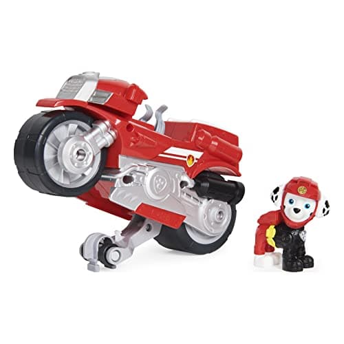 Image of PAW PATROL Moto Pups Motorcycles | Pull Back Motor and Characters, Figure:Marshall