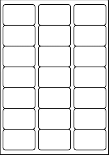 Image of SmithPackaging A4 Self Adhesive Address Labels, 21 Labels Per Sheet, 20 Sheets, 63.5 x 38.1mm, 420 Labels