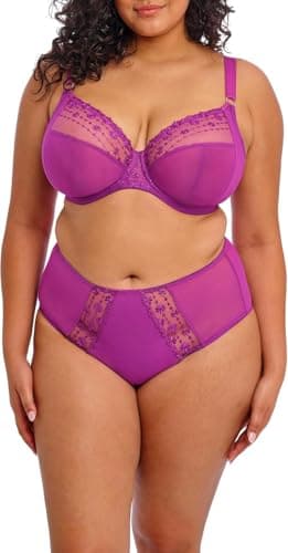 Image of Elomi Women's Matilda Full Coverage Brief Bikini Style Underwear, Hollyhock, 4XL Plus