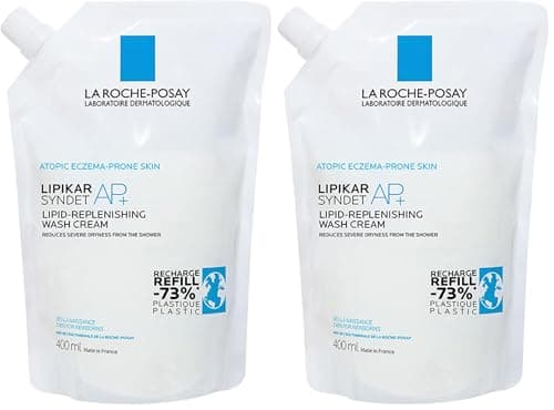 Image of La Roche-Posay Lipikar Syndet AP+ Cream Wash Refill Pouch 400ml (Pack of 2)