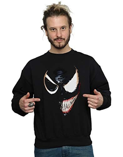 Image of Marvel Men's Venom Split Face Sweatshirt Black X-Large