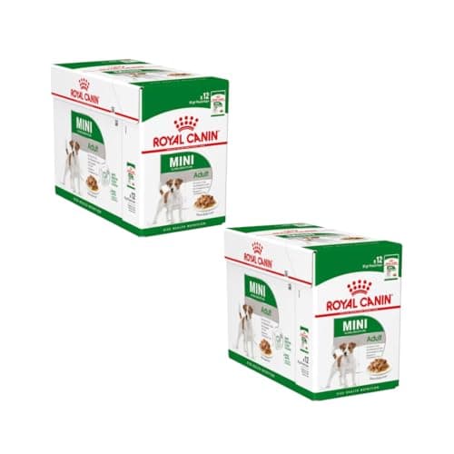 Image of Royal Canin Mini Adult in Sauce | Double pack | 2 x 12 x 85 g | Wet food for small, adult dogs (1 to 10 kg) | From 10 months to 12 years | Adjusted energy content