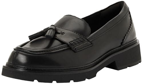 Image of Clarks Lauryl Tassel Womens Black Leather, 8