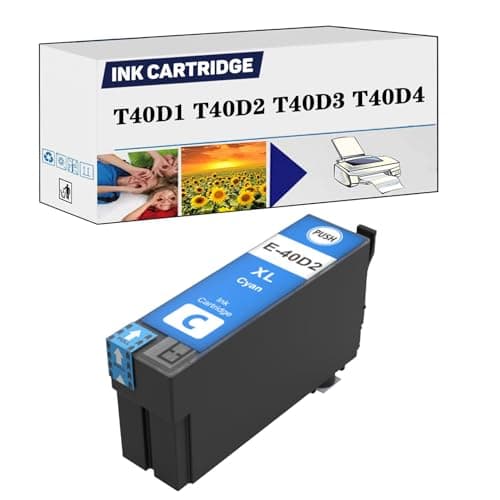 Image of Compatible T40D1 T40D2 T40D3 T40D4 Ultra Ink Standard Capacity Ink Cartridges, Work for Epson SC-T2100 SC-T3100 SC-T3100M-MFP SC-T3100N SC-T3100x SC-T5100 SC-T5100M Cyan*1