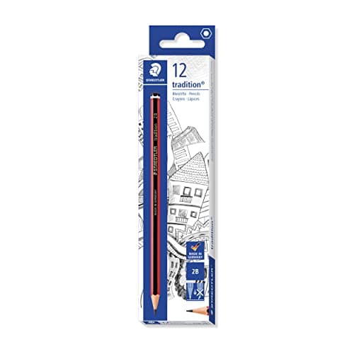 Image of STAEDTLER 110-2B Tradition Graphite Pencil for Drawing & Sketching - 2B (Box of 12)