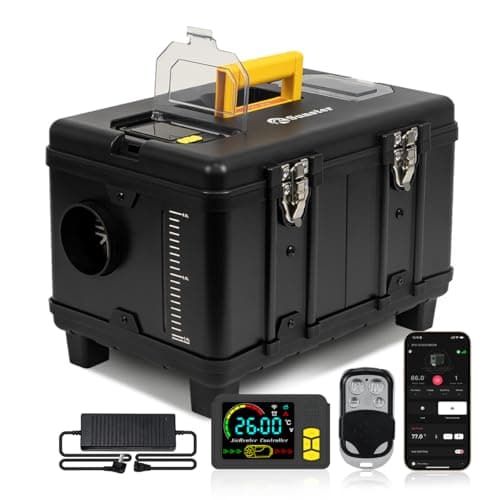 Image of Sunster 8KW Diesel Heater, 5L Toolbox Diesel Air Heater 230V/12/24V, Fast Heating with App Control, Ventilation Mode, Low Noise with No Tick, Auto Thermostat Parking Heater for RV Garage Camper
