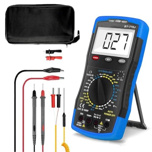 Image of NINMORTH Digital Multimeter for Car Maintenance with 1000V for CAT III 600V for CAT IV Safety, NCV Detection, Data Hold, for Auto Backlight, Blue