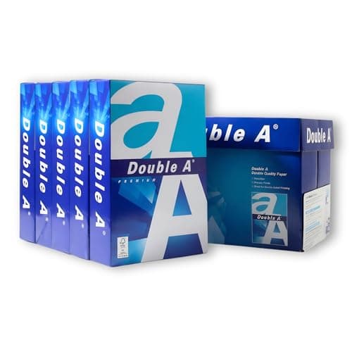 Image of Double A A4 Copy Paper 80gsm Multipurpose Printer Paper – 1 Box (5 Reams) – Jam-Free, High Opacity Double-Sided Printing, Sharp Color, High Performance for Inkjet & Laser, 2500 Sheets