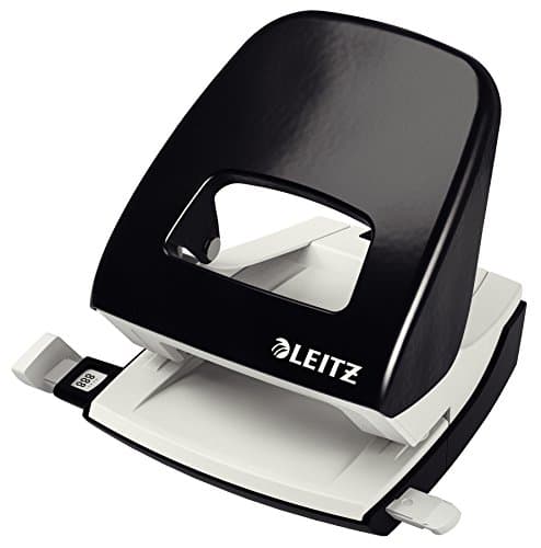 Image of Leitz Hole Punch, 30 Sheets, Guide Bar with Format Markings, Metal, NeXXt Range, 50080095 - Black