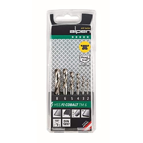 Image of Alpen 100906100 HSS-ECO TM-PZ Stub Drills, Grey, Set of 6 Piece