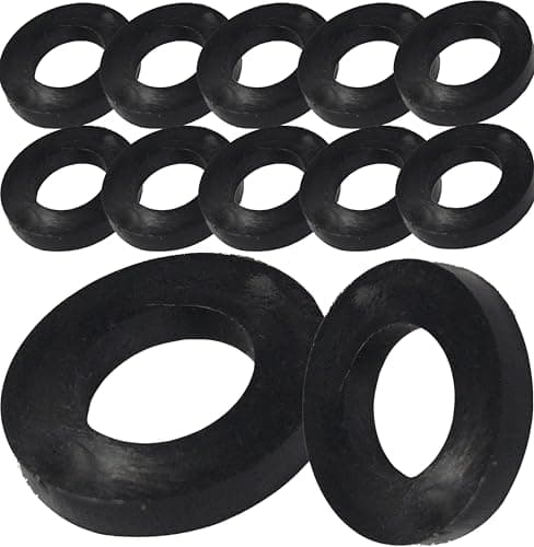 Image of M5 x 3mm Black Nylon Spacers and Standoff Washers for M3, M4, M5, M6, M8 Screws, Lengths 3mm to 30mm (Pack of 12)