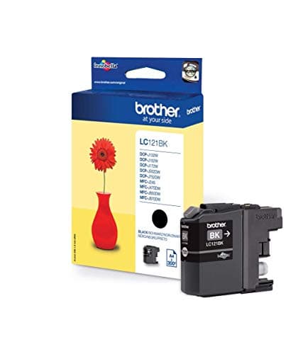 Image of Brother LC-121BK Inkjet Cartridge, Black, Single Pack, Standard Yield, Includes 1x Inkjet Cartridge, Brother Genuine Supplies
