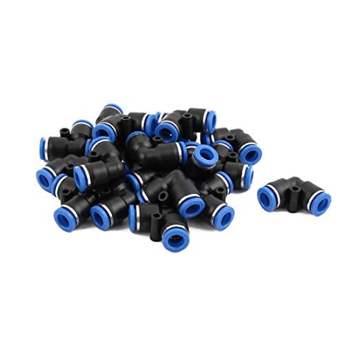 Image of sourcingmap Uxcell20Pcs 8mm Dia L Type Tube Hose Pneumatic Air fitting Push in Connector