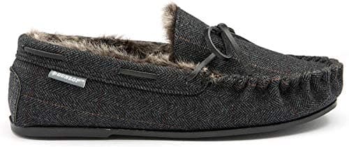 Image of DUNLOP Mens Herringbone Moccasin - Black - UK 9