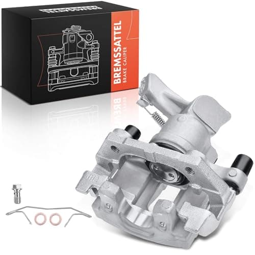 Image of Frankberg Brake Caliper Disc Brake Rear Right Cast Aluminium with Bracket (Hole spacing of the bracket 90mm) Compatible with Vectra C Vectra C CC 9-3 9-3 Cabriolet Replace# 93172183