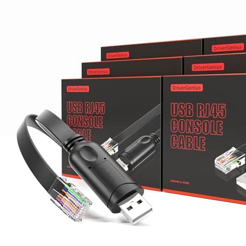 Image of DriverGenius NetConsole | USB to RJ45 Console Cable, Rollover Adapter for Network Management, Device Troubleshooting, Cross-Platform Windows/macOS/Linux 【U2RJ45-RA, 6-Piece/Package】