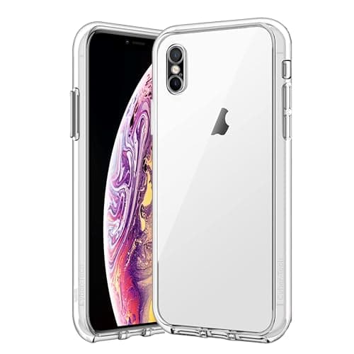 Image of Cyber-Tech Crystal Clear Transparent Gel Case for iPhone XS, [Slim-Fit] [Anti-Scratch] [Shock Absorption] [ Anti-Yellowing] [Shock Absorption] Soft TPU Cover [Supports Wireless Charging]