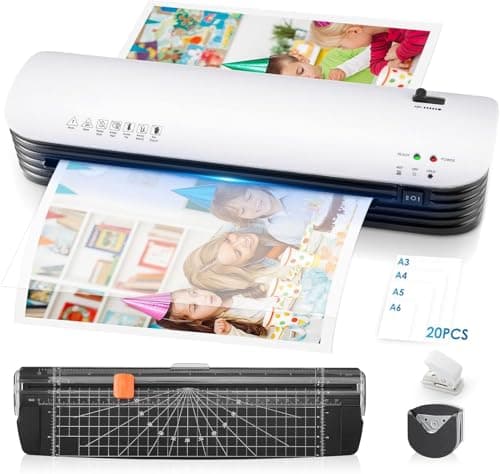 Image of A3 Laminator, Laminator Machine 13 Inch Cold and Thermal for A3/A4/A5/A6 with Paper Cutter and Corner Rounder,Laminating Machine for Home Office School