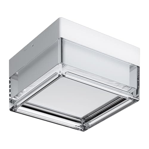 Image of LVL Bathroom Light Waterproof IP65, 9W 13cm Small Square Modern Flush LED Ceiling Light CCT Indoor/Outdoor Wall Lights for Living Room, Balcony, Terrace and Bathroom Lighting (White, 13cm-Square)