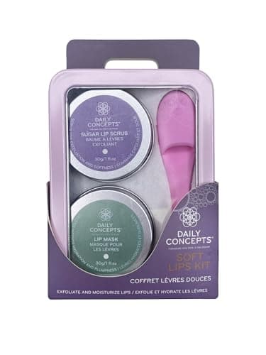 Image of Soft Lips kit, Exfoliates and moisturizes the lips. Contains a Silicone Lip Scrubber To Use Alongside a Strawberry-Scented Sugar Lip Scrub. And a Sweet Lip Mask for Hydration and Plumpness