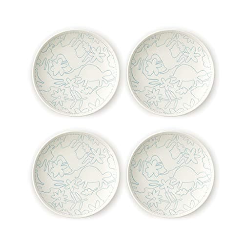 Image of Royal Doulton Ellen DeGeneres Polar Blue 40032976 Accent Side Plates 16cm Set of 4, Porcelain Multicolour
