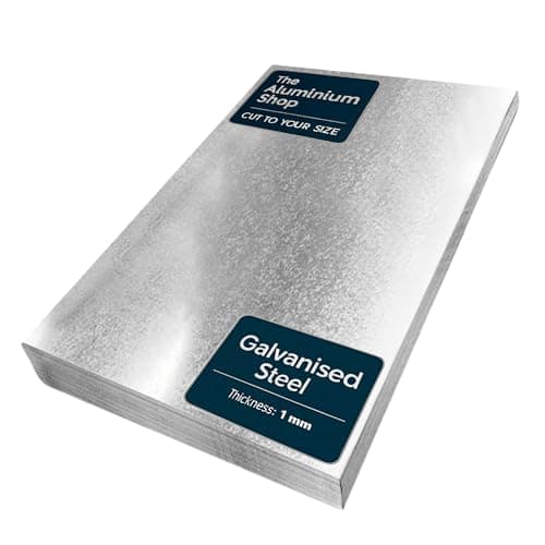 Image of Galvanised Steel Sheet Metal Plate 1mm Thick Cut to Size DIY Fabrication Roofing (400mm x 500mm)
