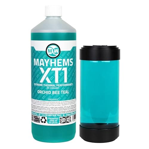Image of Mayhems - XT1 Premixed PC Coolant - Computer Water Cooling Fluid - Liquid Cooling, Thermal Performance Series, 1 Litre, Orchid Bee Teal
