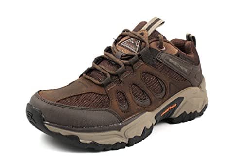 Image of Skechers Men's 204486 CDB Sneaker, Dark Brown Leather W/Mesh, 8 UK