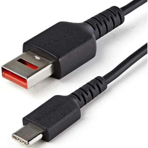 Image of StarTech.com 1M SECURE CHARGING CABLE- USB-A TO USB-C DATA BLOCKER, Black