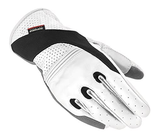 Image of Spidi Motorcycle Gloves Summer Leather, Black/White, S