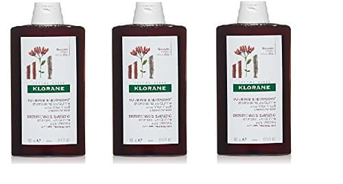 Image of 3 Klorane Shampoo with Quinine and Vitamin B Strengthening 400 ml for the Care of Fragile and Devitalised Hair