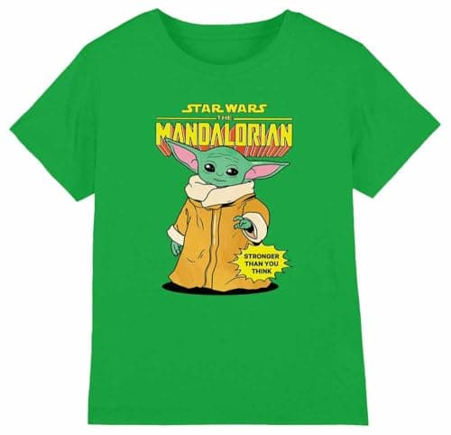 Image of Star Wars Strong Grogu Unisex Kids T Shirt, Kelly Green, 3-4 Years