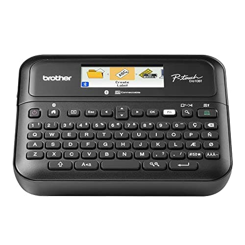 Image of Brother PT-D610BT Versatile Desktop Label Printer | P-Touch Desktop Labeller | QWERTY Keyboard | Highly durable labels up to 24mm wide, UK Plug