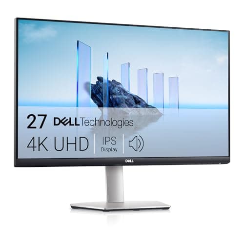 Image of Dell S2721QSA 27 Inch 4K UHD (3840x2160) Monitor, 60Hz, IPS, 4ms, AMD Radeon FreeSync, 99% sRGB, Built-in Speakers, DisplayPort, 2x HDMI, 3 Year Warranty, Silver