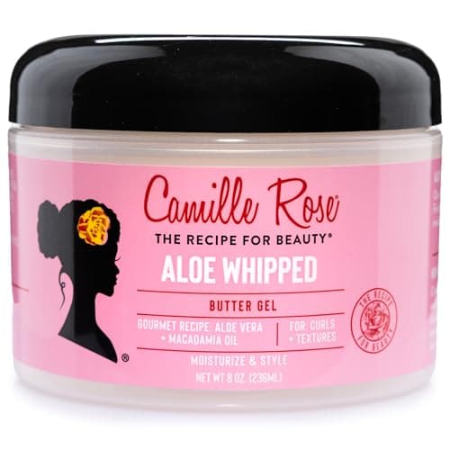 Image of Camille Rose Aloe Whipped Butter Hair Styling Gel, All Curl Types, Style and Nourish, Aloe Vera and Macadamia Oil, 240 ml (Pack of 1)