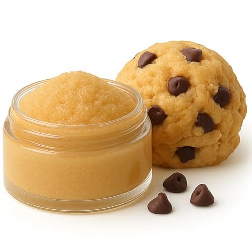 Image of Sugar Lip Scrub - 30g Pot - 15 Delicious Flavours - Made With Natural Jojoba Oil for Soft, Smooth Lips - Vegan Friendly - Puddle of Wax - Made in the UK (30g, Cookie Dough)